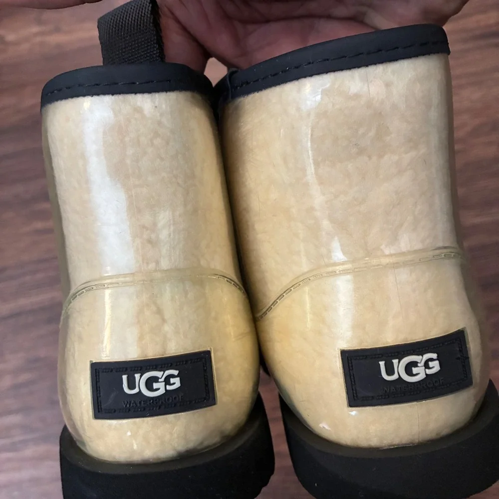 UGG Classic Clear Mini Waterproof Boots‎ Natural Black Women's US 5 EU 35